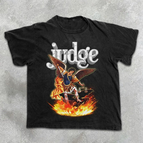 Angel Flame Graphic Print Short Sleeve T-Shirt