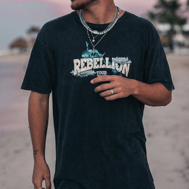 Letter print short-sleeved T-shirt