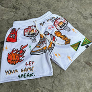 Fashionable preppy style sports shorts