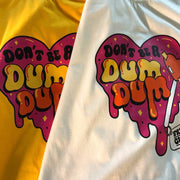 Glossy hip-hop layered peach heart short-sleeved t-shirt