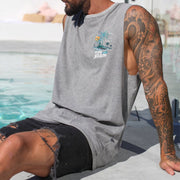 Coconut Graphic Print Vest