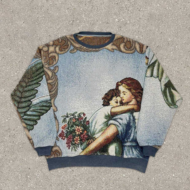Vintage Print Tide Brand Art Sweatshirt