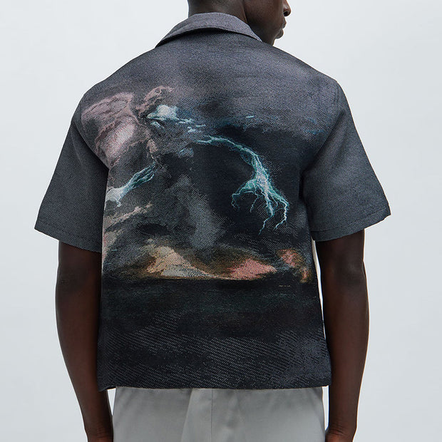 Storm Tapestry Lapel Shirt Jacket