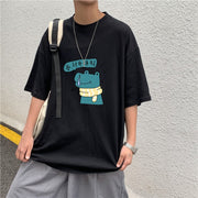Hong Kong style loose tide brand all-match short-sleeved T-shirt
