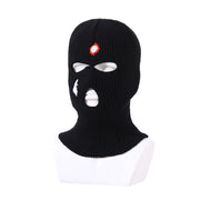 Balaclava three-hole hat outdoor riding headgear knitted warm ski mask