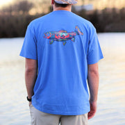 Blue printed T shirt