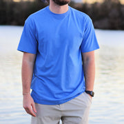 Blue printed T shirt