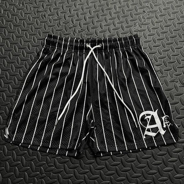 Stylish Pinstripe Casual Stretch Shorts
