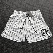 Stylish Pinstripe Casual Stretch Shorts