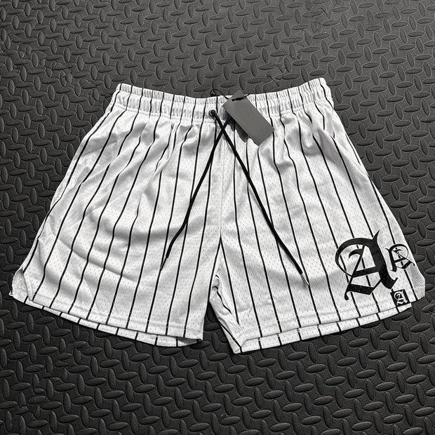 Stylish Pinstripe Casual Stretch Shorts