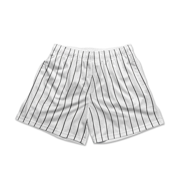 Stylish Pinstripe Casual Stretch Shorts