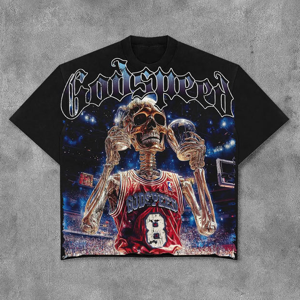 Sports Champion Print Short Sleeve T-Shirt