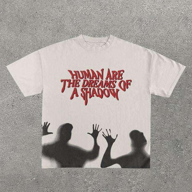 Alphabet & Characters Print Short Sleeve T-Shirt