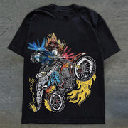 Street style personality print short sleeve T-shirt