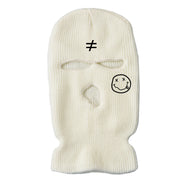 Warm knitted hat ski mask three-hole hat