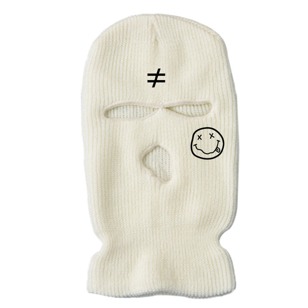 Warm knitted hat ski mask three-hole hat