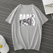 Letter print street style loose short-sleeved casual T-shirt