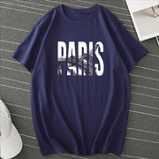 Letter print street style loose short-sleeved casual T-shirt