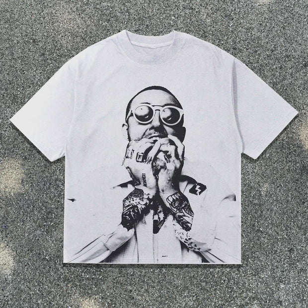Rap print T-shirt