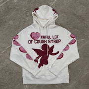 Vintage Angel Print Fashion Street Hoodies