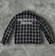 Casual Street Retro Color Plaid Flannel Shirt