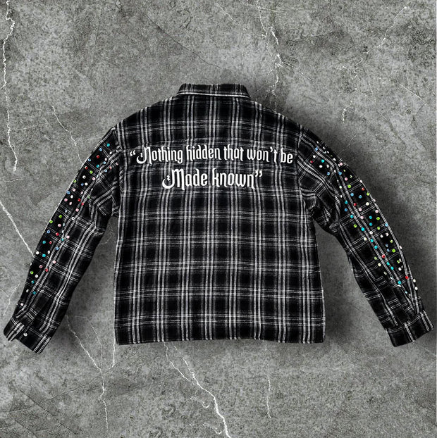 Casual Street Retro Color Plaid Flannel Shirt