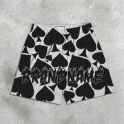 Spade Print Elastic Shorts