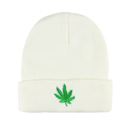 Maple Leaf Embroidered Knitted Hat Pullover Hat Hip Hop Woolen Hat