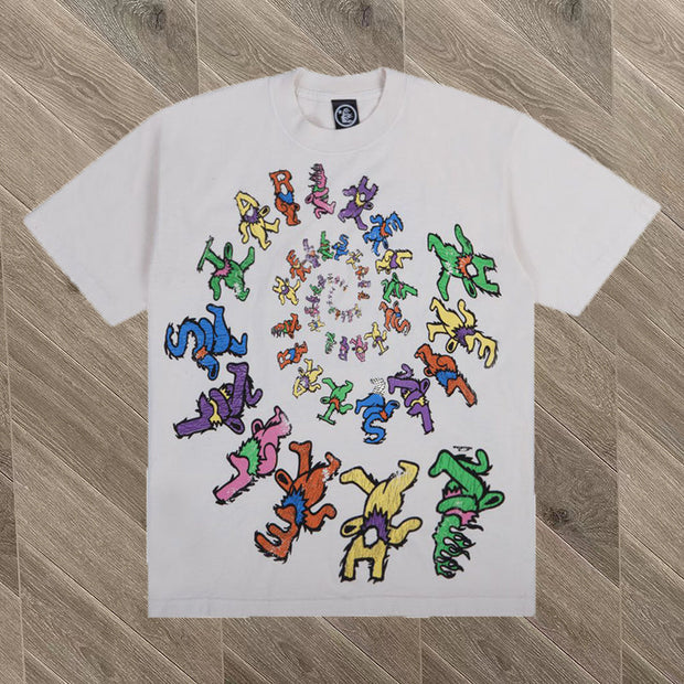 Fashion Printed Round Neck Loose Short Sleeve T-Shirt