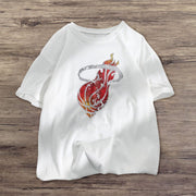 Fashion sports print short-sleeved T-shirt