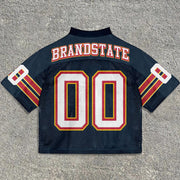 Contrast color vintage mesh sweater