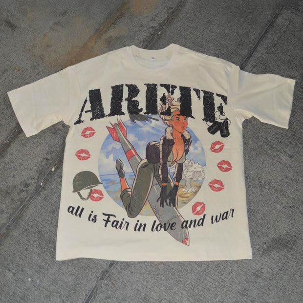 Love & War Print Short Sleeve T-Shirt