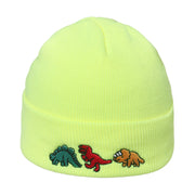 Hip Hop Knitted Hood Woolen Hat Dinosaur Embroidery