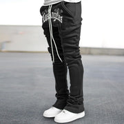Retro Hip Hop LA Print Flared Pants