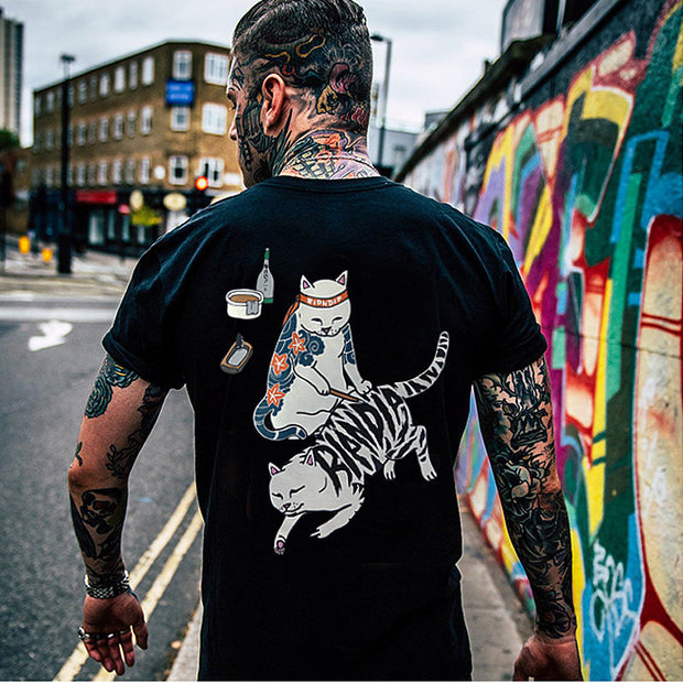 Short-sleeved hip-hop style T-shirt