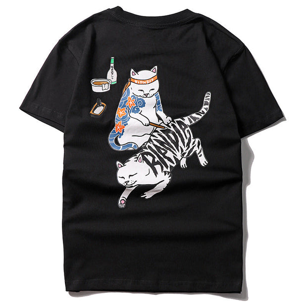 Short-sleeved hip-hop style T-shirt