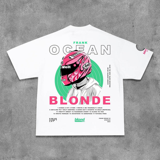Personalized Blond Print Short Sleeve T-Shirt