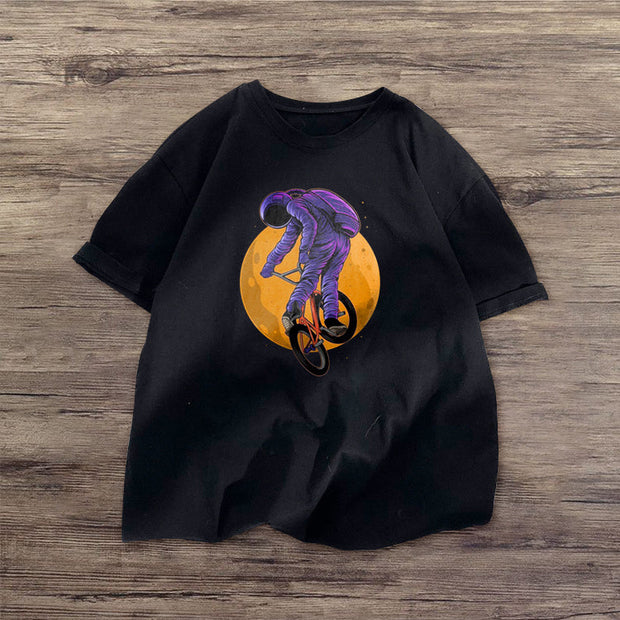 Personalized astronaut print T-shirt