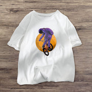 Personalized astronaut print T-shirt