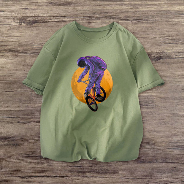 Personalized astronaut print T-shirt