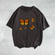 Retro butterfly casual short-sleeved T-shirt