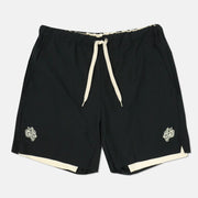 Casual fitness training men's double shorts
