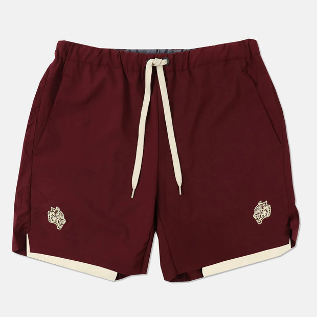 Casual fitness training men's double shorts