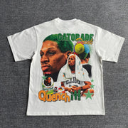 Casual sports college style printed T-shirt