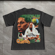 Casual sports college style printed T-shirt