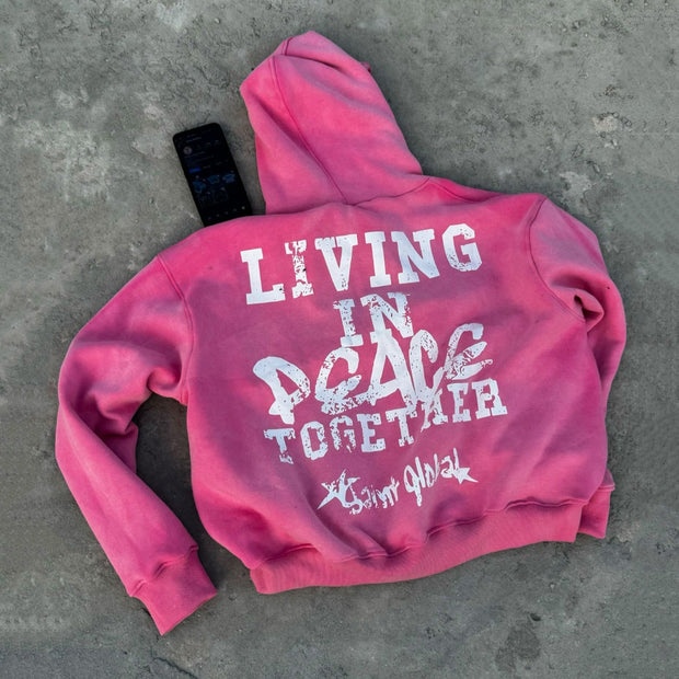 Saint casual street printed hoodie