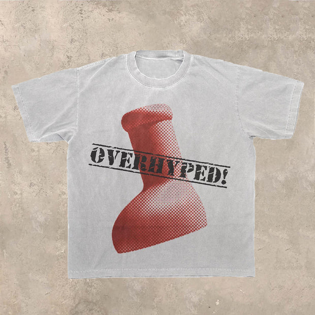 Fashion personality print round neck T-shirt