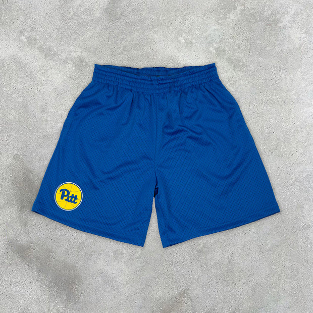 Fashion Vintage Mesh Print Sports Training Shorts