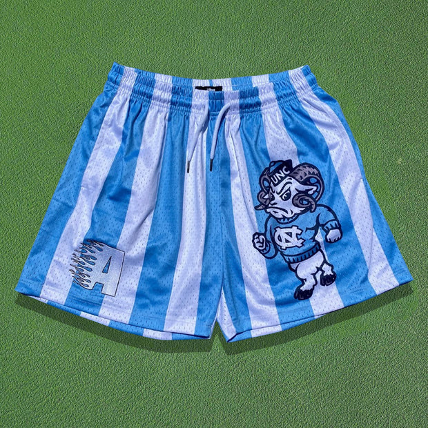 Tar Heels Casual Street Rugby Mesh Shorts
