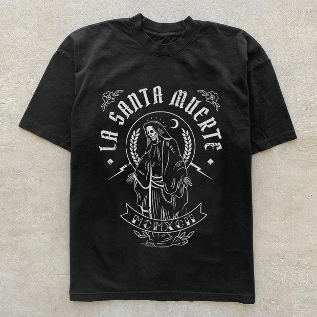 statement street style skull print T-shirt